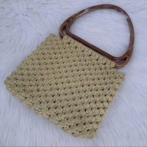 Vintage macrame purse